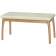 Скамья для прихожей мягкая, экокожа крем, каркас бук
