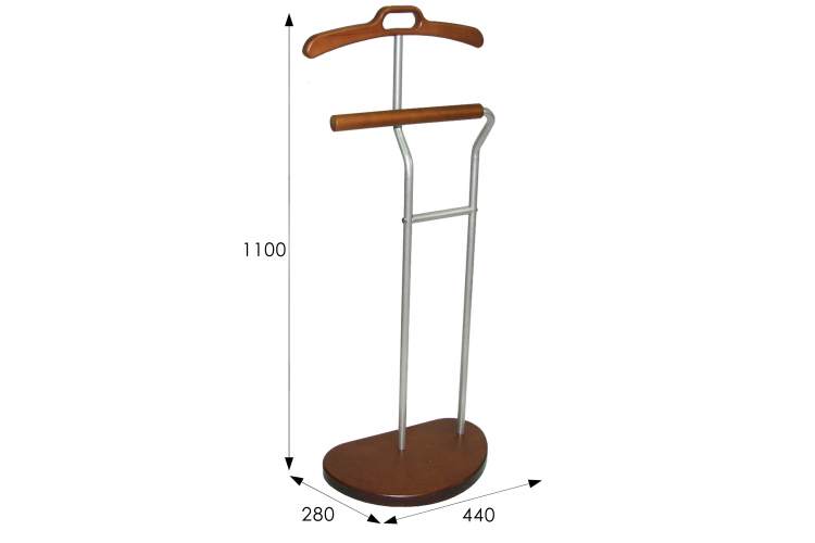 Вешалка костюмная Д 10 металлик/ средне-коричневый-4