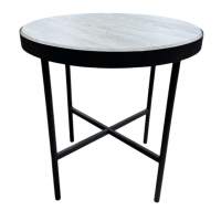 Стол журнальный МеталлАрт М011 МАЛЫЙ бежевый дуб/черный в гостиную