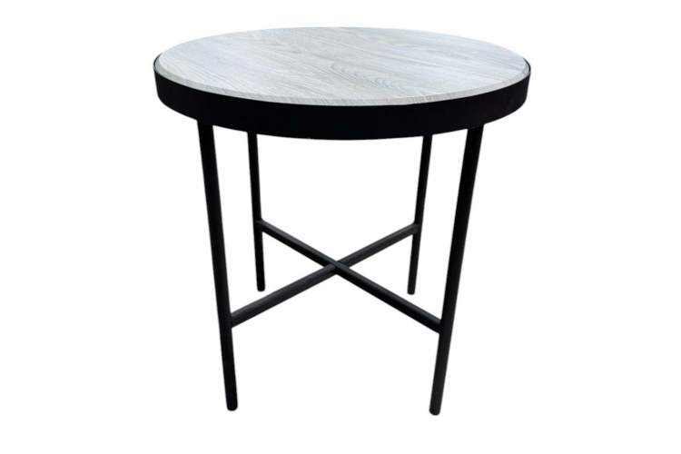 Стол журнальный МеталлАрт М011 МАЛЫЙ бежевый дуб/черный