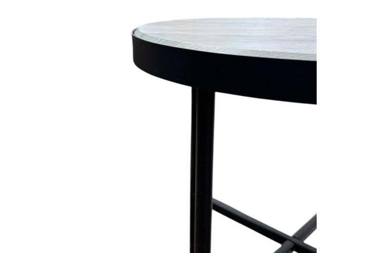 Стол журнальный МеталлАрт М011 МАЛЫЙ бежевый дуб/черный-4