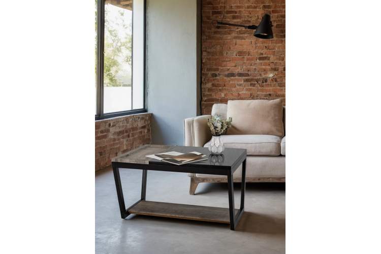 Стол журнальный BeautyStyle 31 дуб крымский состаренный/венге/стекло черное-12