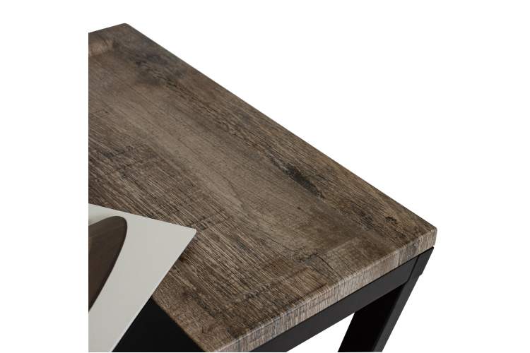 Стол журнальный BeautyStyle 31 дуб крымский состаренный/венге/стекло черное-5