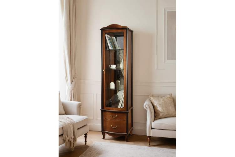 Шкаф-витрина Джульетта, орех Л-8