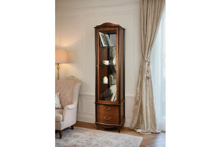 Шкаф-витрина Джульетта, орех Л-9