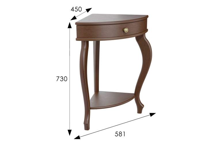 Консоль угловая Элегант орех Л-1