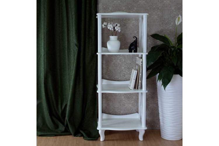 Этажерка-стеллаж Джульетта 3 уровня, молочный дуб Л-4