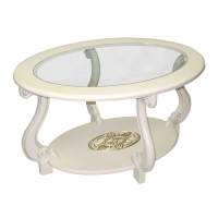 Стол журнальный Овация (С) слоновая кость/золото