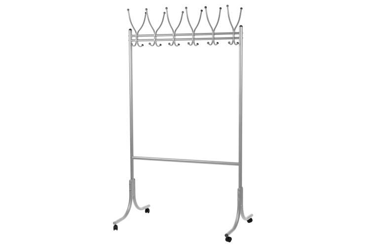 Вешалка напольная на колесах М 11 металлик-2