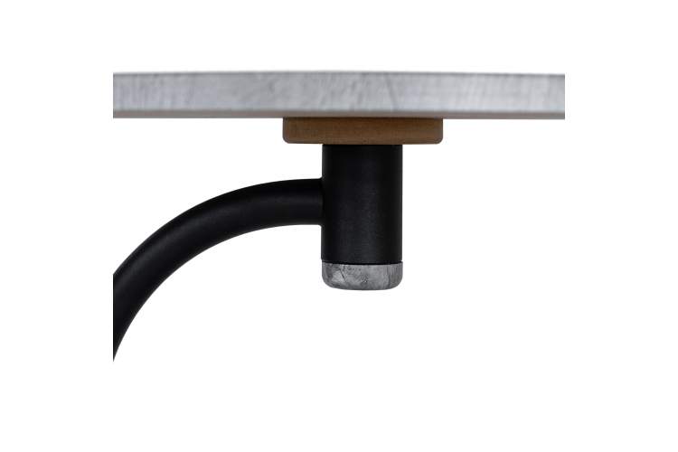 Стол журнальный Дуэт 13 черный/орех гикори грей-4