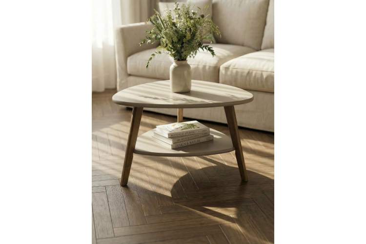 Стол журнальный Бруклин латте/орех кантри-4