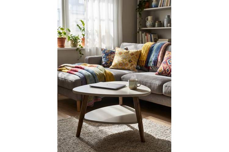 Стол журнальный Бруклин латте/орех кантри-6