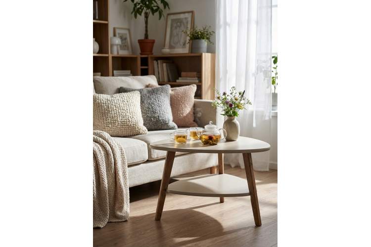 Стол журнальный Бруклин латте/орех кантри-7