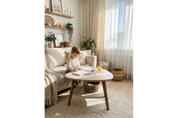 Стол журнальный Бруклин латте/орех кантри-10