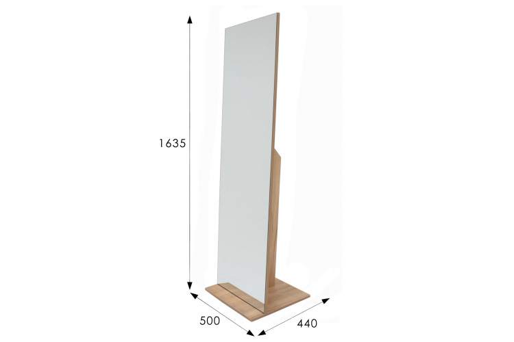 Зеркало напольное Стелла 2 дуб крафт золотой 163,5 см x 50 см-10