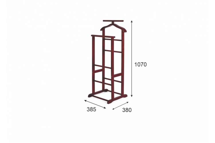 Вешалка костюмная В 9Н махагон-1
