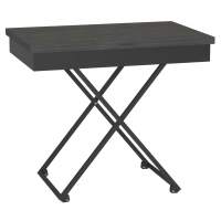 Стол универсальный трансформируемый АНДРЭ Loft ЛДСП интра/чёрный в гостиную