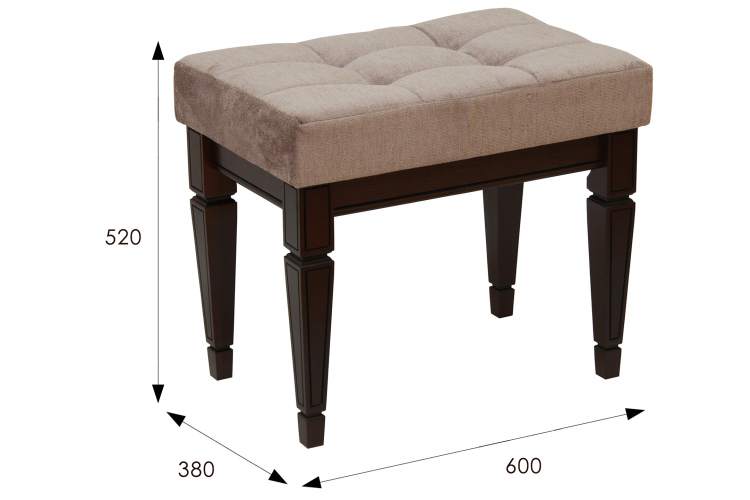 Банкетка Васко В 97Н темно-коричневый/патина-1