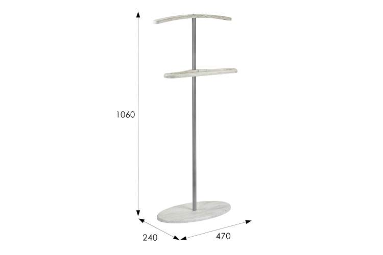 Вешалка костюмная Дэви 3 металлик/дуб дымчатый-6