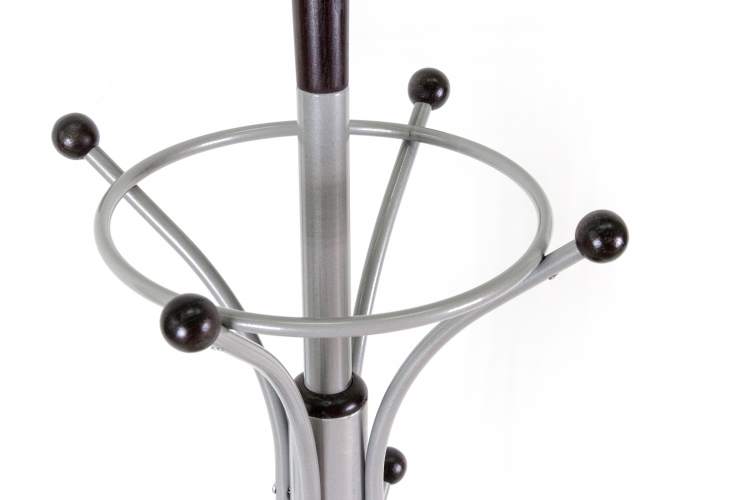 Вешалка напольная Д 4 металлик/ венге-1