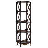 Этажерка-стеллаж Джульетта 4 уровня, орех Л