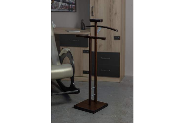 Вешалка костюмная ГАЛАНТ 340 металлик/ темно-коричневый-1