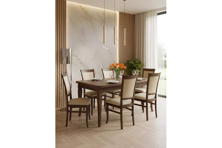 Стол обеденный Фидея 3 орех 120/160*70-3