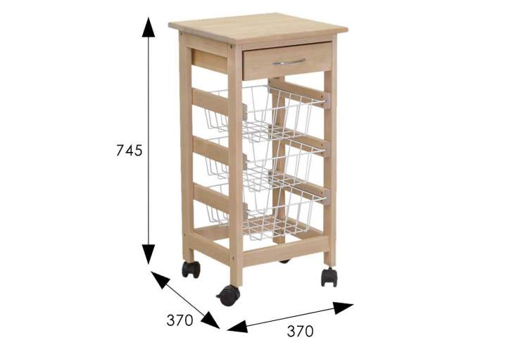 Тумба с ящиком и корзинами лак-6