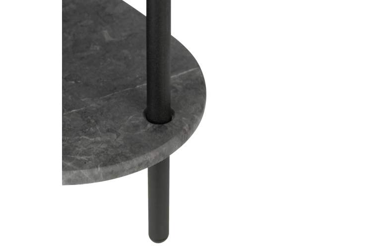 Стол журнальный МеталлАрт М036 черный мрамор/черный-2