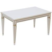 Стол журнальный Васко В 81 белый ясень/золото в гостиную