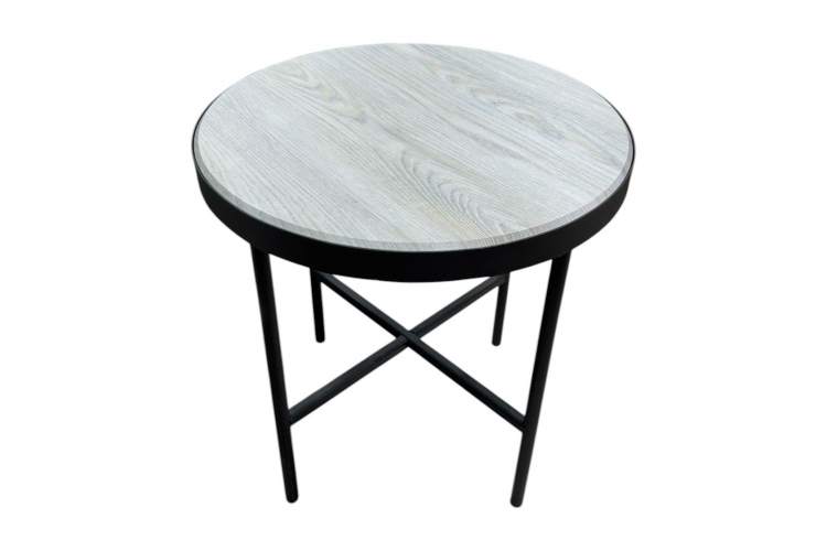 Стол журнальный МеталлАрт М011 МАЛЫЙ бежевый дуб/черный-1