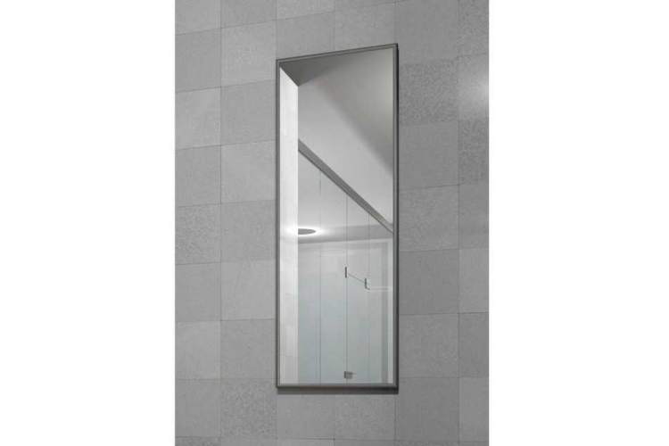 Зеркало настенное в раме Сельетта-6, матовое серебро 110 см х 40 см-3