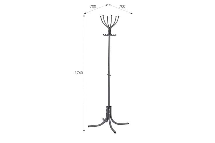 Вешалка напольная М 6 серый бетон-6