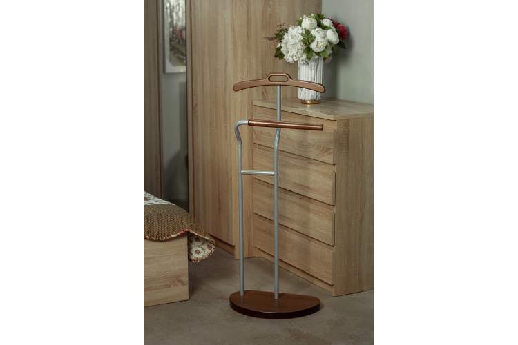 Вешалка костюмная Д 10 металлик/ средне-коричневый-1