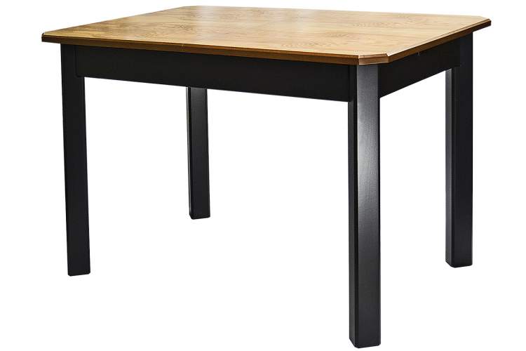 Стол обеденный Мариус М 80 дуб/чёрный 120/170*80