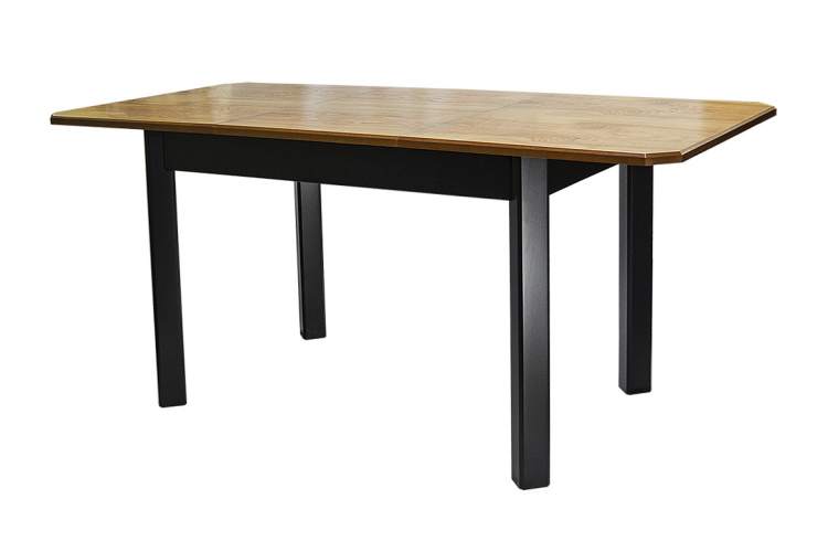 Стол обеденный Мариус М 80 дуб/чёрный 120/170*80-1