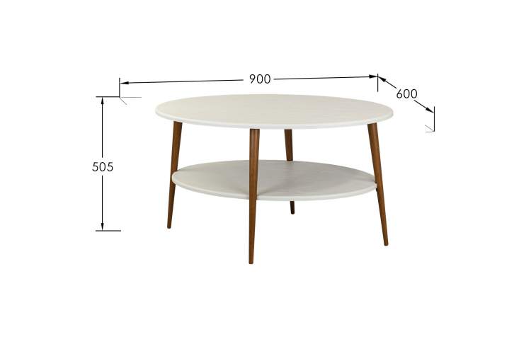 Стол журнальный BeautyStyle 29 белый/бук-7