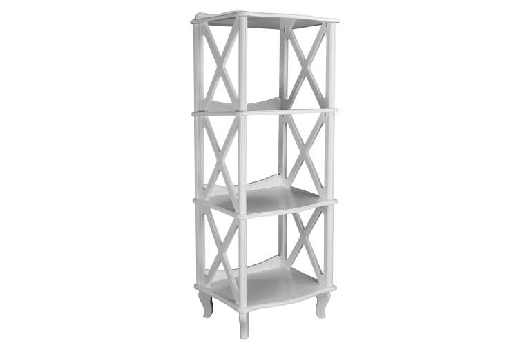 Этажерка-стеллаж Джульетта 3 уровня, молочный дуб Л