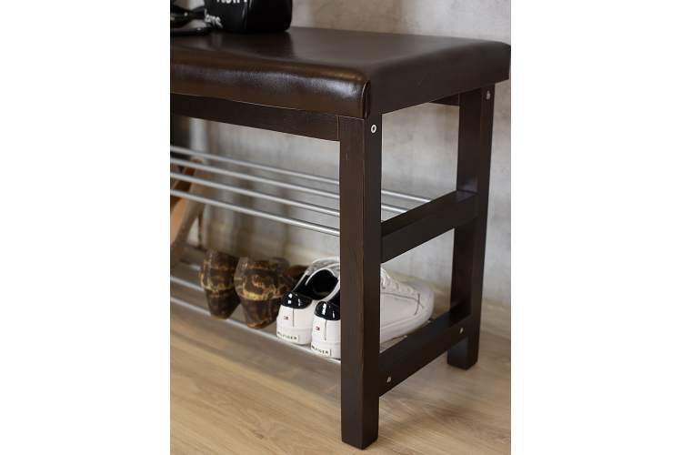 Банкетка BeautyStyle 4 темно-коричневый/экокожа коричневый-4