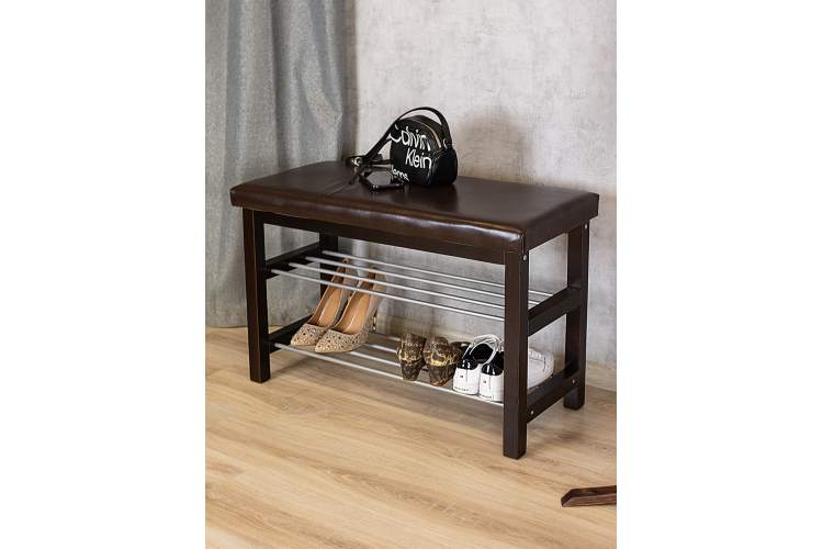 Банкетка BeautyStyle 4 темно-коричневый/экокожа коричневый-6