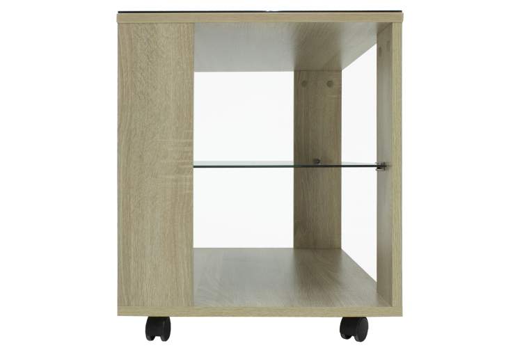 Стол журнальный BeautyStyle 5 сонома/стекло черное-3