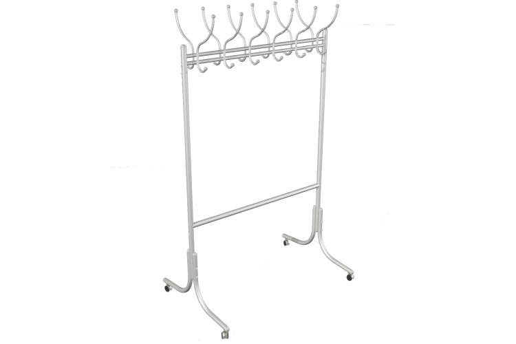 Вешалка напольная на колесах М 11 металлик-1