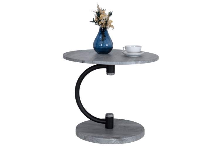 Стол журнальный Дуэт 13 черный/орех гикори грей-5