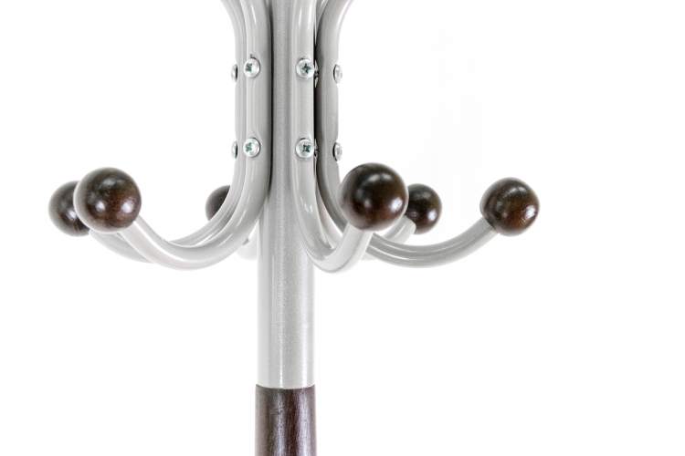 Вешалка напольная Д 4 металлик/ венге-2