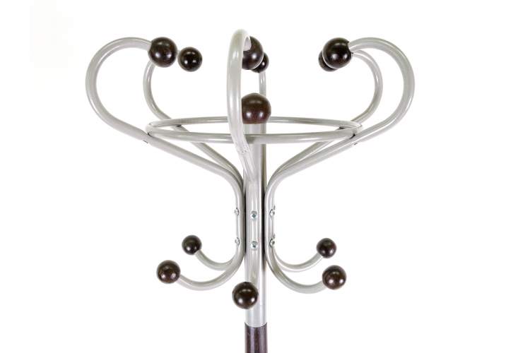 Вешалка напольная Д 4 металлик/ венге-4