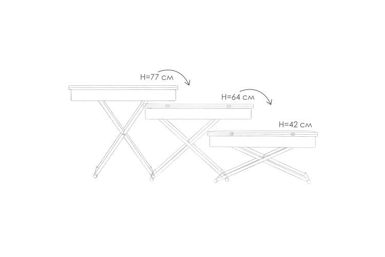 Стол-трансформер Лерон ателье светлое/черный-21