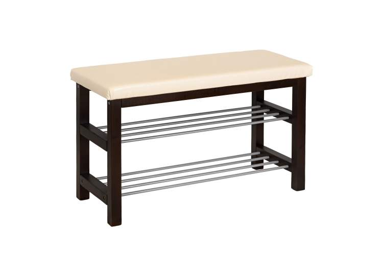 Банкетка BeautyStyle 4 темно-коричневый/экокожа бежевый