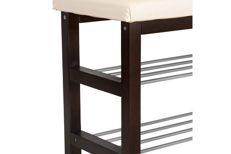 Банкетка BeautyStyle 4 темно-коричневый/экокожа бежевый-3