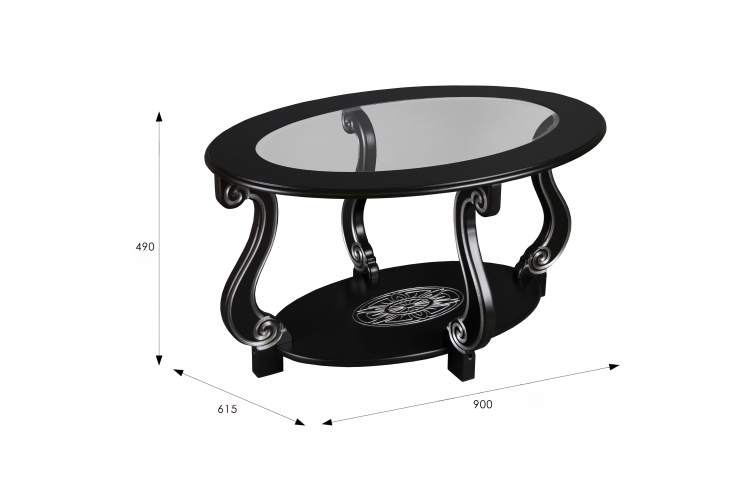 Стол журнальный Овация (С) венге/серебро-4