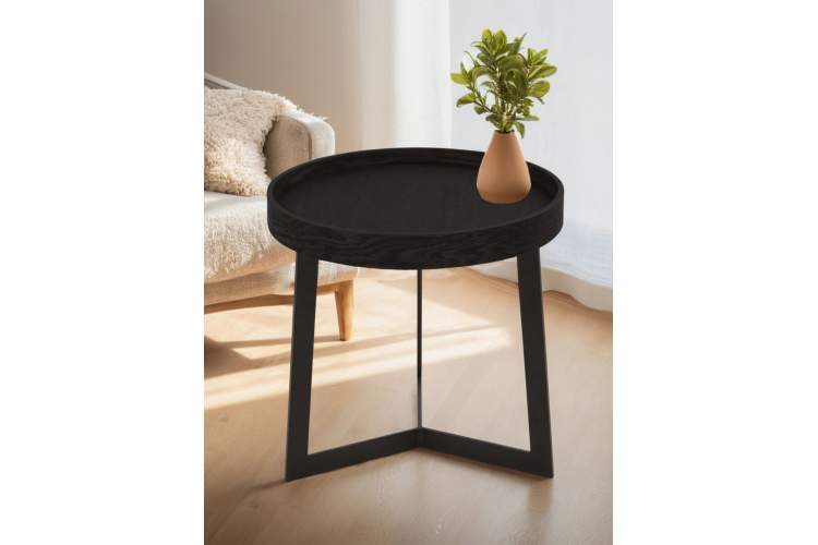 Стол журнальный Орбита 1 черный матовый-3